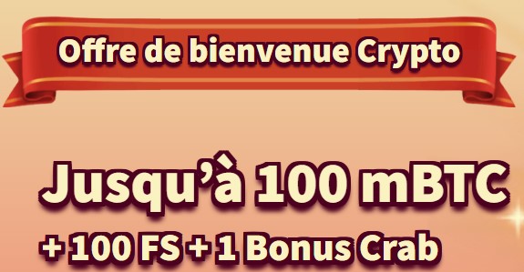 Offre de bienvenue Crypto